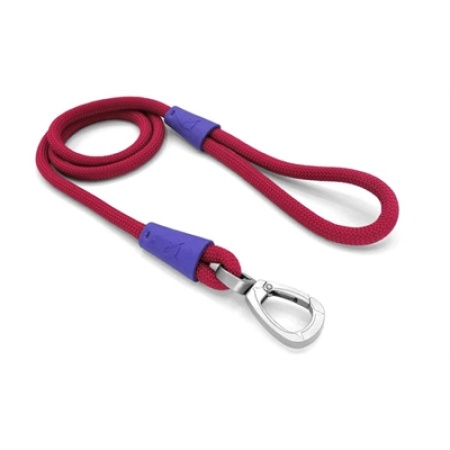 Morso hondenriem regular rope gerecycled red velvet rood