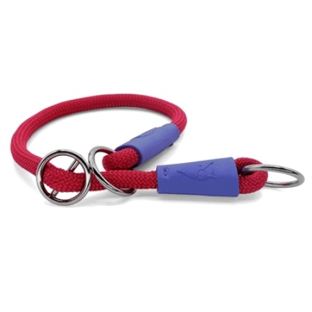 Morso half slip halsband hond regular rope gerecycled red velvet rood