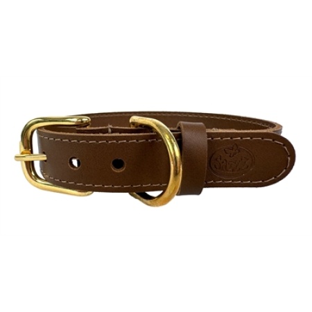 Sazzz halsband hond braveheart classic leer zadel bruin