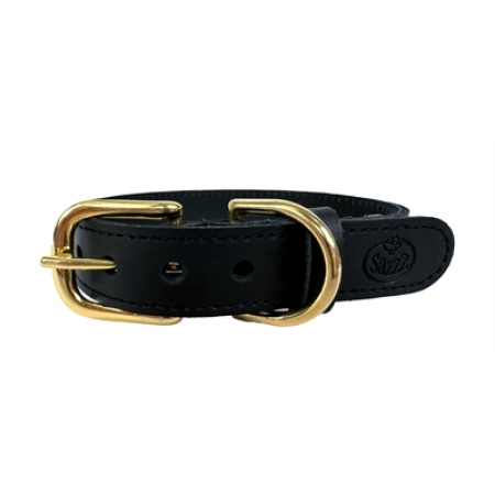 Sazzz halsband hond braveheart classic leer zwart