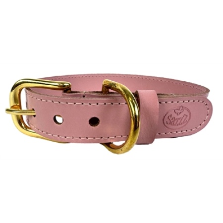 Sazzz halsband hond braveheart classic leer roze
