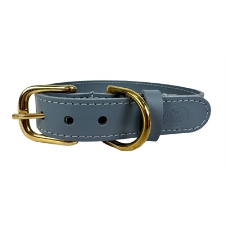 Sazzz halsband hond braveheart classic leer lichtblauw