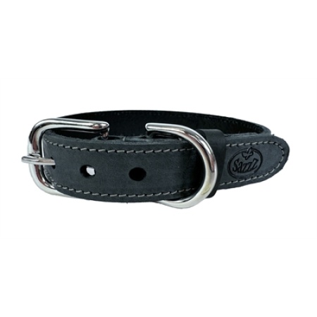 Sazzz halsband hond nomad vintage leer antraciet