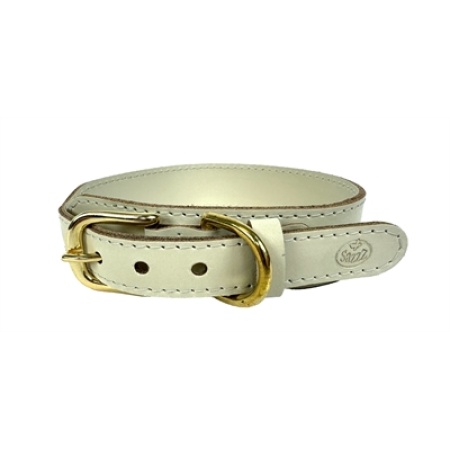 Sazzz halsband hond pioneer classic leer creme