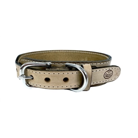 Sazzz halsband hond boho vintage leer beige