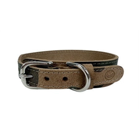 Sazzz halsband hond boho vintage leer camouflage