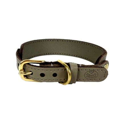 Sazzz halsband hond sweetie classic leer taupe