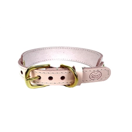 Sazzz halsband hond sweetie classic leer roze