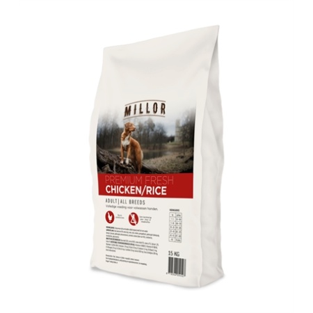 Millor premium extruded fresh adult chicken / rice