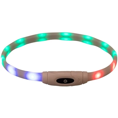 Trixie lichtgevende halsband hond usb siliconen oplaadbaar meerkleurig - Afbeelding 4