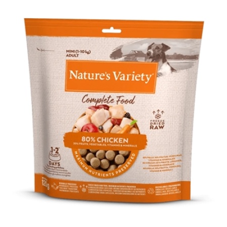 Natures variety freeze dried complete mini adult 1-10 kg chicken