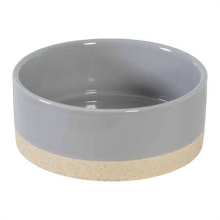 Zolux olaria voerbak keramiek grijs