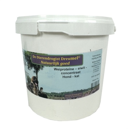 Dierendrogist wei proteine eiwit concentraat hond / kat