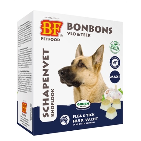 Bf petfood schapenvet maxi bonbons knoflook