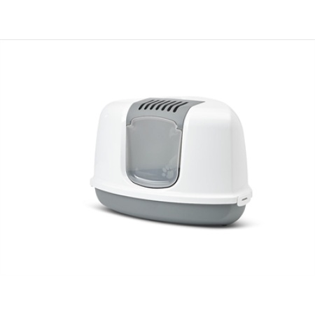 Savic hoek kattenbak nestor grijs / wit