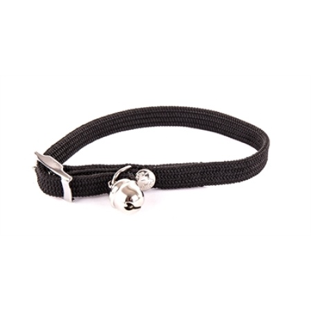 Martin halsband kat elastisch nylon zwart