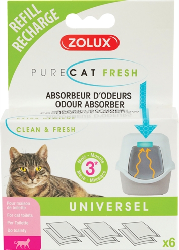 Zolux clean & fresh universeel filter kattenbak