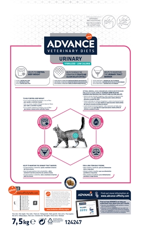 Advance veterinary diet cat urinary sterilized minder calorieËn - Afbeelding 3
