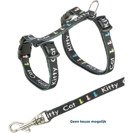 Trixie kittentuig junior met riem kitty cat assorti