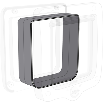 Trixie tunnelstuk voor 4-weg kattenluik 20x22 cm zwart - Afbeelding 3