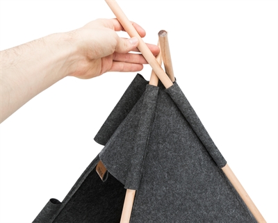 Trixie kattenmand tipi vilt antraciet - Afbeelding 5