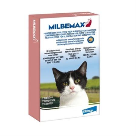 Milbemax tablet ontworming kleine kat / kitten 2tbl
