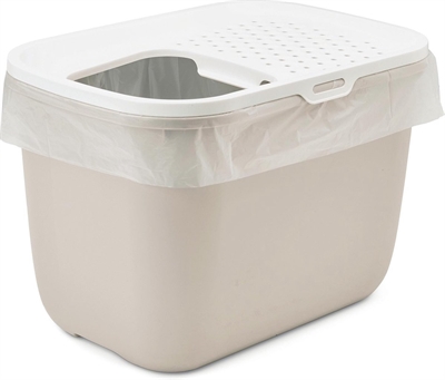 Savic kattenbak hop in wit / mokka - Afbeelding 5