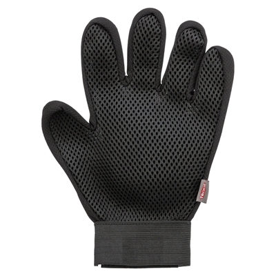 Trixie vachtverzorgingshandschoen mesh-materiaal / tpr roze / zwart - Afbeelding 3