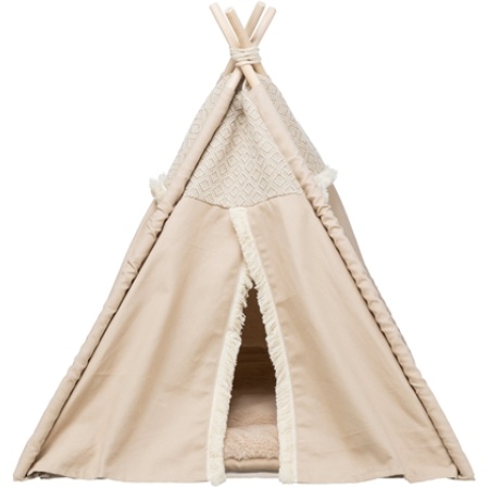 Trixie kattenmand tipi boho beige