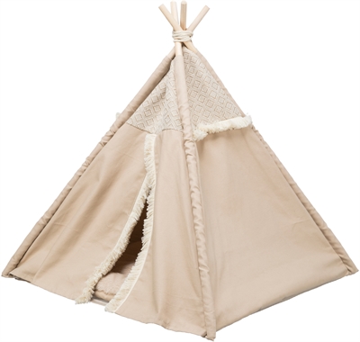 Trixie kattenmand tipi boho beige - Afbeelding 5