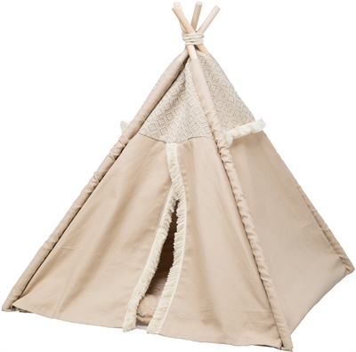 Trixie kattenmand tipi boho beige - Afbeelding 6