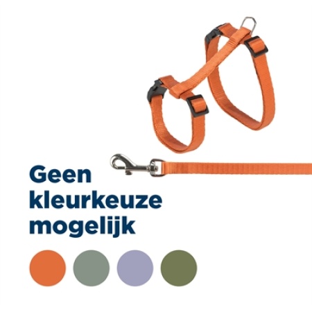 Trixie kattentuig met riem assorti