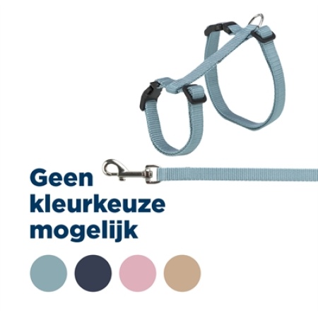 Trixie kattentuig met riem assorti