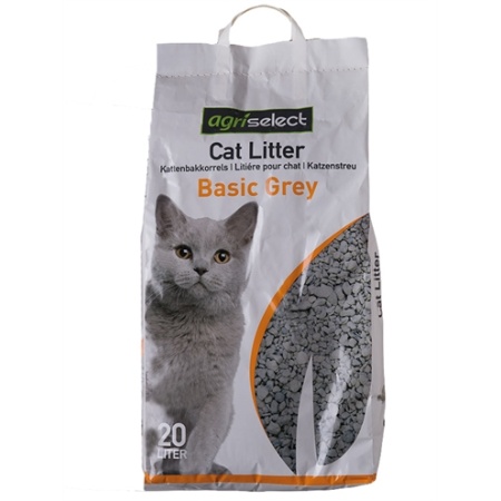 Agriselect basic grey kattenbakvulling
