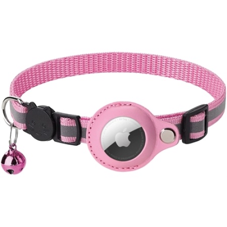Croci halsband kat met tag houder roze