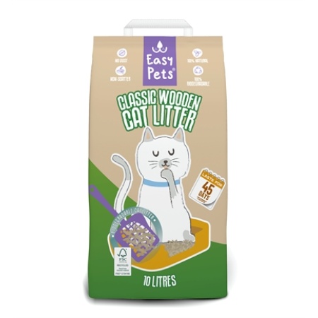 Easypets biodegradable classic houtkorrels kattenbakvulling