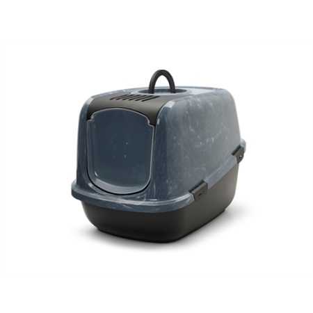 Savic kattenbak nestor jumbo marble grijs / zwart