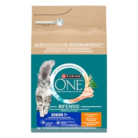 Purina one senior kip / volkoren granen