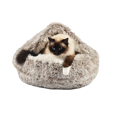 Croci kattenmand iglo gemeleerd beige / wit