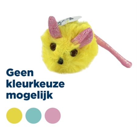 Fofos pluche muis met glitterstaart