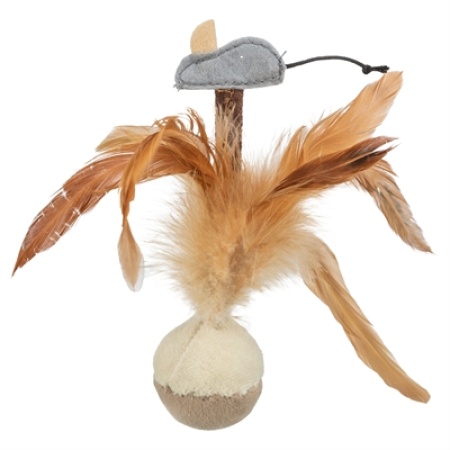 Trixie tuimel-verenbal met muis en microchip pluche