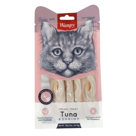 Wanpy creamy lickable treats tuna / shrimp