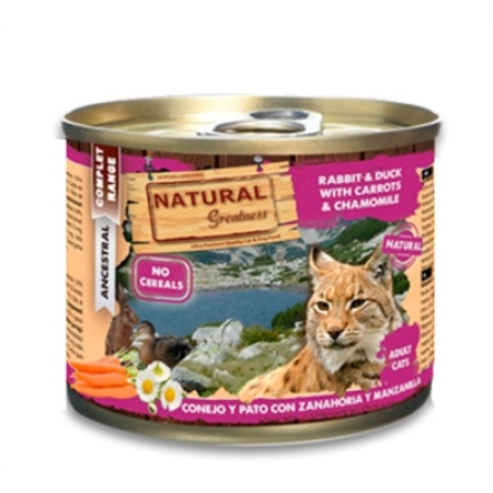 Natural greatness rabbit / duck with carrots and chamomile