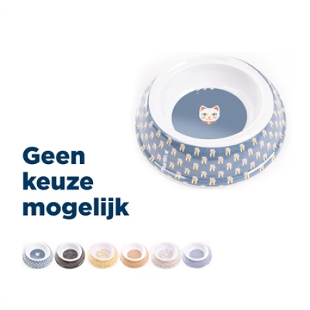 Martin voerbak / drinkbak kat melamine japan assorti