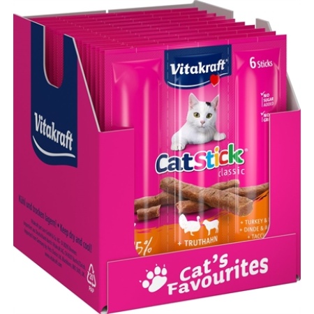 Vitakraft cat-stick mini kalkoen met lam