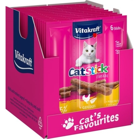 Vitakraft cat-stick mini gevogelte met lever