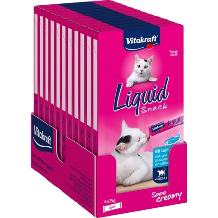 Vitakraft cat liquid snack zalm & omega
