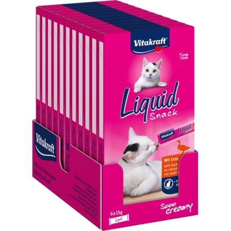 Vitakraft cat liquid snack eend & b-glucaan