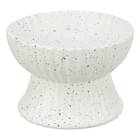 Trixie voerbak / drinkbak kat verhoogd keramiek wit