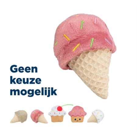 Trixie ijsje of cupcake pluche met catnip assorti